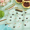 4Pcs 2 Styles Alloy Enamel Pendant Locking Stitch Markers HJEW-BC00079-4