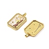 Brass Micro Pave Cubic Zirconia Pendants with Enamel KK-Z114-01G-3