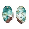 Transparent Resin and Walnut Wood Pendants RESI-T057-03I-2