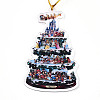 Acrylic Christmas Tree Pendant Decoration HJEW-Q010-01F-2