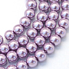 Baking Painted Pearlized Glass Pearl Round Bead Strands X-HY-Q003-10mm-44-1