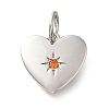 925 Sterling Silver Micro Pave Clear Cubic Zirconia Charms STER-V001-01P-07-1