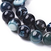 Natural Striped Agate/Banded Agate Beads Strands G-G582-10mm-42-3