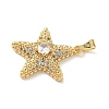 Brass Micro Pave Cubic Zirconia Pendants LS-KK-K305-11B-G-2