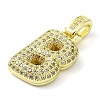 Brass Micro Pave Clear Cubic Zirconia Pendants KK-M279-01G-B-2