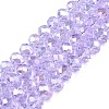 Electroplate Glass Beads Strands X-EGLA-A044-T8mm-B17-1