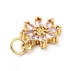 Rack Plating Brass Micro Pave Cubic Zirconia Charms ZIRC-F129-34B-G-3