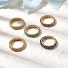 Brass Micro Pave Cubic Zirconia Finger Rings RJEW-P166-10G-1