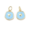 Brass Enamel Pendants KK-C251-36G-02-1