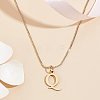 1pc 304 Stainless Steel Letter Pendant Necklaces NJEW-LP0001-38Q-G-3