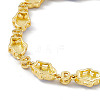Brass Micro Pave Cubic Zirconia Chain Bracelets BJEW-P288-05G-3