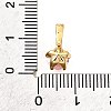 Brass Micro Pave Cubic Zirconia Charms KK-D356-05D-G-3