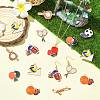 36Pcs 9 Styles Sports Zinc Alloy Enamel Pendants FIND-CJ0005-30-6