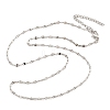 Brass Dapped Chains Necklaces for Women NJEW-D302-23P-4