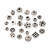   1200Pcs 24 Styles Tibetan Style Alloy Spacers Beads TIBEB-PH0005-09-1