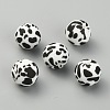Leopar Print Pattern Silicone Beads SIL-TAC0003-06C-2