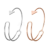 2Pcs 2 Colors Alloy Cuff Bangles for Women BJEW-HY0002-06-1