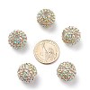 Chunky Resin Rhinestone Bubblegum Ball Beads RESI-A001-1-3