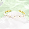 Brass Micro Pave Clear Cubic Zirconia Cuff Bangles for Women BJEW-A163-02G-02-2