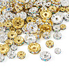 120Pcs Brass Rhinestone Spacer Beads RB-TA0001-36B-2