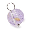 Baking Paint Glass Beads Charms PALLOY-JF03132-02-4