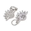 Brass Micro Pave Cubic Zirconia Pendants KK-B150-02P-01-2