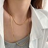 1.6MM 304 Stainless Steel Snake Chain Long Necklaces LS-NJEW-A049-02G-1