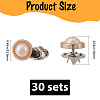30Pcs Round Iron Lapel Pin Backs for Backpack Clothes JEWB-GF0011-52-2