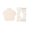 Flower Wooden Mini Chalkboard Signs LS-AJEW-M035-09-2