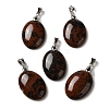 Natural Mahogany Obsidian Pendants G-Z055-03P-22-1