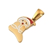 Christmas Theme 304 Stainless Steel Pendants STAS-R007-01F-G-2