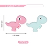 10Pcs 5 Styles Cartoon Little Dinosaur Silicone Beads JX695A-2