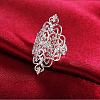 Hollow Out Flower Brass Finger Rings for Women FS-WG816AE-01-2
