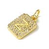 Rack Plating Brass Micro Pave Clear Cubic Zirconia Charms KK-G501-01Z-G-2