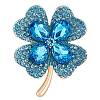 Cubic Zirconia Clover Brooch Pin JBR105E-1