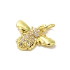 Real 18K Gold Plated Brass Pave Cubic Zirconia Pendants KK-M283-04C-01-2