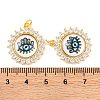 Rack Plating Brass Micro Pave Cubic Zirconia Pendants KK-H486-21G-03-3