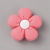 Flower Silicone Beads SIL-WH0010-25-1