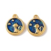 Alloy Enamel Pendants ENAM-M056-15KCG-2