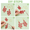   DIY Snake Big Drop Earring Making Kit DIY-PH0006-67-6