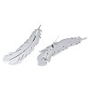 201 Stainless Steel Feather Lapel Pin JEWB-N007-121P-3