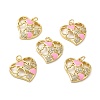 Real 18K Gold Plated Brass Micro Pave Clear Cubic Zirconia Pendants KK-E068-VB214-1-3