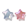 Star UV Plating Luminous Rainbow Iridescent Acrylic Beads LACR-R001-11A-4