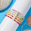 Grass Seed & Natural Pearl Beaded Stretch Bracelets for Women BJEW-JB09705-3