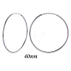 Anti-Tarnish Rhodium Plated 925 Sterling Silver Hoop Earrings Endless Unisex Small Hoop Earrings 40mm Gold Plating Huggie Hoop Earrings for Women Men JE1076A-05-2