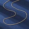 Long-Lasting Plated Brass Snake Chain Necklaces NJEW-K112-04G-NF-1
