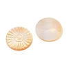 Natural Yellow Shell Carved Cabochons SSHEL-B006-01A-A-2
