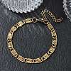 6MM 304 Stainless Steel Lumachina Chain Bracelets SA-CBA2696-14G-1