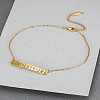 304 Stainless Steel Constellation Word Link Chain Anklets for Women FS-WG5BE8C-06-1
