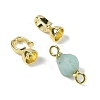 Natural Amazonite with Brass Fold Over Clasps G-G141-02G-05-2